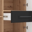 MOBILE CREDENZA IN LEGNO TRUCIOLARE BILAMINATO COLORE ANTRACITE  CM 89,5 X 40 X 141,5 H OKX