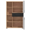 MOBILE CREDENZA IN LEGNO TRUCIOLARE BILAMINATO COLORE ANTRACITE  CM 89,5 X 40 X 141,5 H OKX