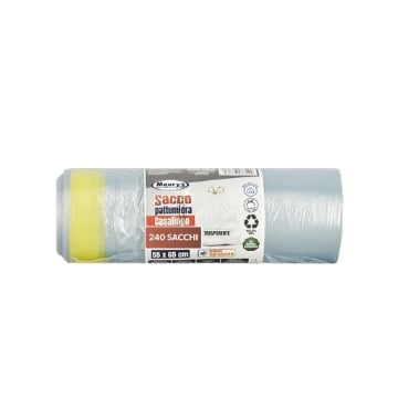 MAURY'S SET 240 SACCHI PER PATTUMIERA 55X65CM IN ROTOLI DA 40 PEZZI TRASPARENTI