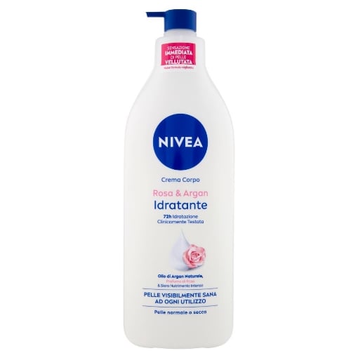 NIVEA CREMA CORPO ROSA & ARGAN IDRATANTE PELLE NORMALE O SECCA 500 ML OKX