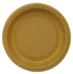 PIATTI PIANI DI PLASTICA ELEGANTI SET 15 PZ COLORE ORO D 22 CM DA TAVOLA E PER FESTE RIUTILIZZABILI