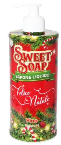 SAPONE LIQUIDO NATALIZIO 500 ML FRAGRANZA PINO NATALIZIO COMODO DOSATORE