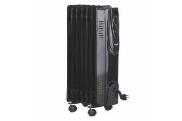 TERMOSIFONE A OLIO NERO 7 ELEMENTI 1500 W 2 SETTORI DI POTENZA 3 INTENSITÀ DI CALORE + MANIGLIA DI TRASPORTO 