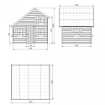 CASETTA IN LEGNO PER BAMBINI DA GIARDINO CM 223 X 221 X 230 H OKX
