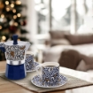MA MAISON SET CAFFETTIERA + 2 TAZZINE CON PIATTINO MODELLO FANTASY COLORI ASSORTITI 