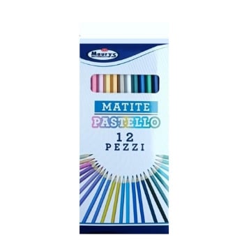 MATITE PASTELLO 12 PZ COLORATE IDEALI PER LA SCUOLA OKX