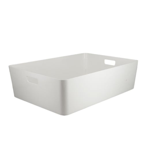 CONTENITORE APERTO IN PLASTICA RIGIDA 10,7LT BIANCO 39X29X11H OKX