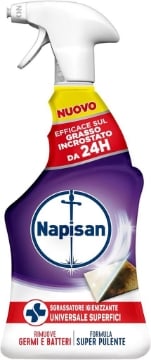 NAPISAN SPRAY 740 ML SGRASSATORE UNIVERSALE SUPERFICI IGIENIZZANTE ANTI GERMI E BATTERI SUPER PULENTE