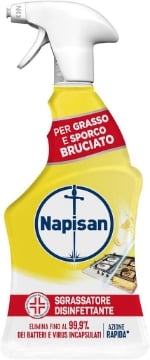 NAPISAN SPRAY 740 ML SGRASSATORE DISINFETTANTE SUPERFICI AL LIMONE ANTI BATTERI E VIRUS AZIONE RAPIDA