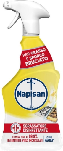 NAPISAN SPRAY 740 ML SGRASSATORE DISINFETTANTE SUPERFICI AL LIMONE ANTI BATTERI E VIRUS AZIONE RAPIDA