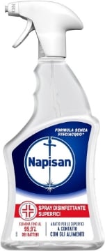 NAPISAN SPRAY DISINFETTANTE CLASSICO SUPERFICI ELIMINA 99,9% BATTERI PER SUPERFICI A CONTATTO CON ALIMENTI