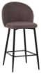 SGABELLO MODELLO SHELLY 50X54,5X96,5  COLOR TABACCO IN TESSUTO CON COMODA SEDUTA E GAMBE ALTE COLOR NERO