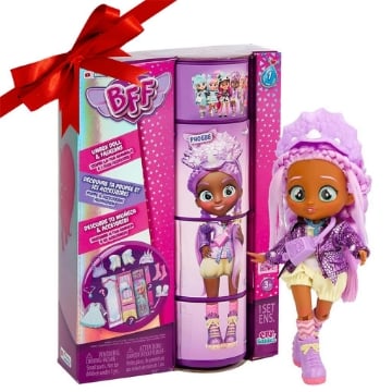 CRY BABIES PHOEBE BFF BAMBOLA ALLA MODA DA COLLEZIONE CON CAPELLI LUNGHI VESTITINI E 9 ACCESSORI PER BAMBINI E BAMBINE + 5 ANNI