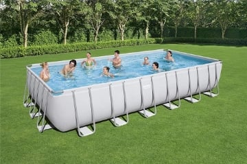 BESTWAY PISCINA FUORI TERRA POWER STEEL RETTANGOLARE 732 X 366 X 132 CM