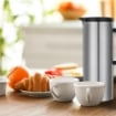 MA MAISON CARAFFA TERMICA INOX CM.11X30 H CON COMODO MANICO IN COLORAZIONE ACCIAIO 