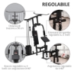 STAZIONE FITNESS ALLENAMENTO A CASA E PROFESSIONALE IN ACCIAIO148X108X207 CM 