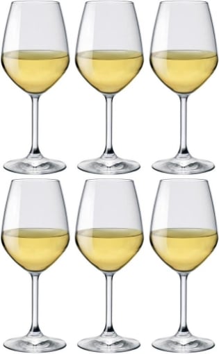 BORMIOLI 6 CALICI DIVINO IN VETRO PER VINO BIANCO DA 44,5 CL 