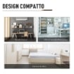 SCRIVANIA CON LIBRERIA PER CAMERA,UFFICIO,PORTA PC IN LEGNO MULTICOLORE, 120X60X148CM USATO COME NUOVO