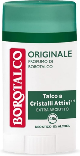 BOROTALCO DEODORANTE STICK ORIGINALE NO ALCOOL E SALI DI ALLUMINIO TRIPLA PROTEZIONE ASCIUTTA PROFUMO DI BOROTALCO 40 ML