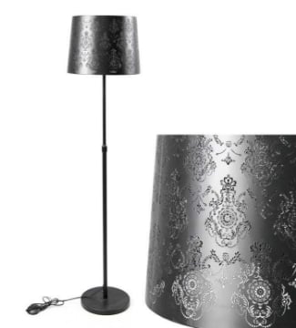 PIANTANA NERFIO LAVORATA COLORE NERO 35X35X173H CM CON PAINTANA REGOLABILE IN ALTEZZA