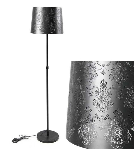 PIANTANA NERFIO LAVORATA COLORE NERO 35X35X173H CM CON PAINTANA REGOLABILE IN ALTEZZA
