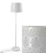 PIANTANA NERFIO LAVORATA COLORE BIANCO 35X35X173H CM CON PAINTANA REGOLABILE IN ALTEZZA OKX