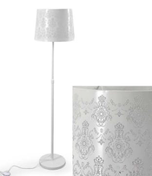 PIANTANA NERFIO LAVORATA COLORE BIANCO 35X35X173H CM CON PAINTANA REGOLABILE IN ALTEZZA OKX