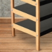 MAURY'S BLACK SCAFFALE BASSO CON 3 RIPIANI 70 X 26 X H54 CM NERO