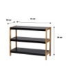 MAURY'S BLACK SCAFFALE BASSO CON 3 RIPIANI 70 X 26 X H54 CM NERO
