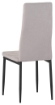 SEDIA DAHLIA IN TESSUTO BEIGE 42X51X98,5 CM CON GAMBE NERE MORBIDA E COMODA SEDUTA CON SCHIENALE AMPIO