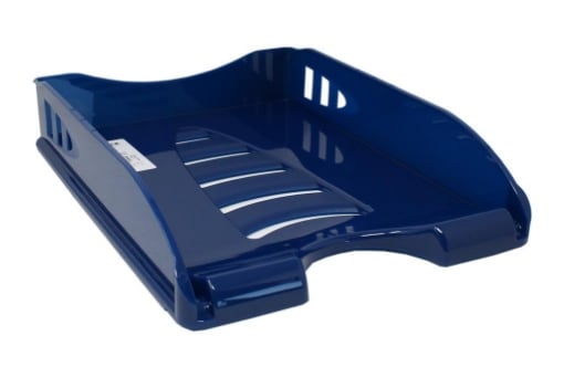 VASCHETTA DA SCRIVANIA PORTACARTE BLU PER FOMATI A4 IN PLASTICA RIGIDA E RESISTENTE OKX
