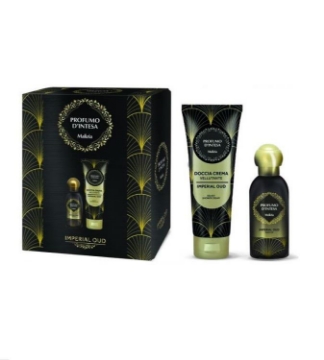 MALIZIA CONFEZIONE REGALO PROFUMO IMPERIAL OUD NERO + DOCCIA CREMA VELLUTANTE OKX