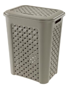 PATTUMIERA ARIANNA CON CAPIENZA DA 10LT  IN COLORE TALPA 24 X 20 X H35 CM