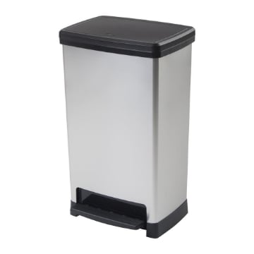PATTUMIERA A PEDALE ELITE CON CAPIENZA DA 50LT COLORE GRIGIO E ANTRACITE