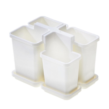 SET SCOLAPOSATE BELLA CON VASSOIO 16,4X11,2 XH12,5 CM IN COLORE BIANCO