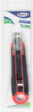 CUTTER DI SICUREZZA PER UFFICIO RETRATTILE CON LAMA AFFILATA ROSSO E NERO 