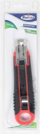 CUTTER DI SICUREZZA PER UFFICIO RETRATTILE CON LAMA AFFILATA ROSSO E NERO 