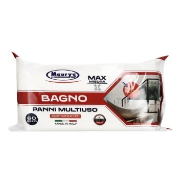 SALVIETTE MAURYS BAGNO 60 PEZZI PANNI MULTIUSO OKX