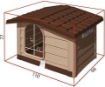 BAMA CUCCIA BUNGALOW PER ANIMALI CANE GATTO 110 X 94 X 77 CM LARGE BEIGE 