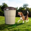 BAMA CONTENITORE "DADO PET" IN PLASTICA 60 LT PORTA CROCCHETTE SECCHE PER ANIMALI BEIGE CON COPERCHIO 54 X 39 X 67 CM 