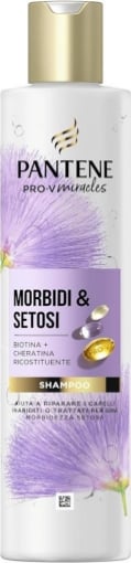 PANTENE SHAMPOO MORBIDI & SETOSI CON BIOTINA E CHERATINA RICOSTITUENTE 250 ML PRO-V RIPARARE I CAPELLI SECCHI E DANNEGGIATI
