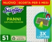 SWIFFER PANNI CATTURAPOLVERE 51 PZ CATTURA POLVERE E SPORCO, OTTIMO PER TUTTI I TIPI DI PAVIMENTI E PER I PELI DI ANIMALI