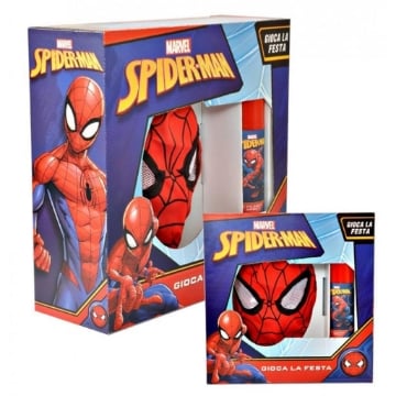 KIT PARTY SPIDERMAN PERSONAGGIO MARVEL SET MASCHERA PIÙ STELLE FILANTI PER CARNEVALE DA BAMBINO 