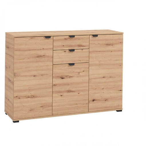 CREDENZA PER SOGGIORNO ROVERE ARTIGIANO IN LEGNO OKX