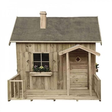 CASETTA PER BAMBINI DA GIARDINO IN LEGNO CM 258 X 255 X 231 H OKX