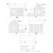CASETTA PER BAMBINI DA GIARDINO IN LEGNO CM 258 X 255 X 231 H OKX