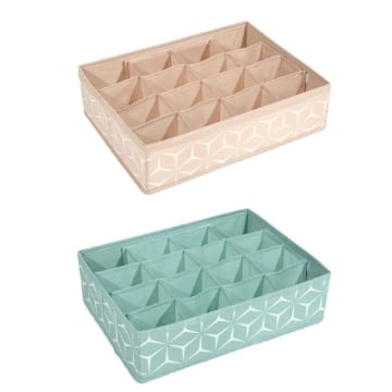 MAURY'S SHAPE ORDINELLO IN TESSUTO 16 SCOMPARTI 35X27X9 CM COLORE ASSORTITO