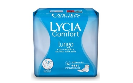 LYCIA ASSORBENTI SUPER LUNGO CON ALI 12 PZ OKX