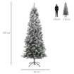 ALBERO DI NATALE SLIM 210CM INNEVATO 631 RAMI