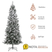 ALBERO DI NATALE SLIM 210CM INNEVATO 631 RAMI